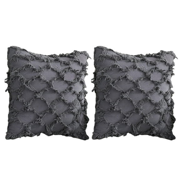 2-piece Embrace Pillowcase - Sofa Cushion Cover Decorative Square Pillowcase, Solid color Modern Style Pillowcase, Hidden zipper 18x18" - purple