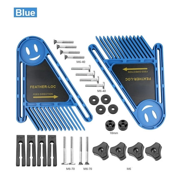2-piece Feather Board, Loc Board, Adjustable Woodworking Safety Table Saw Push Block
