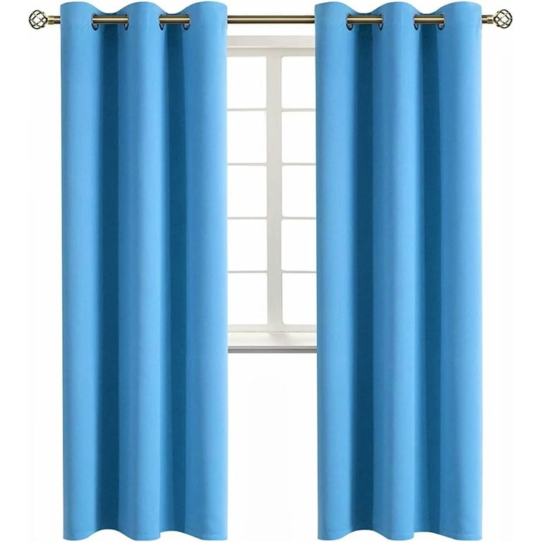 2 piece K68 orange blackout unlined heavy thick thermal panel window  curtain grommets treatment energy efficient room darkening for bedroom  living