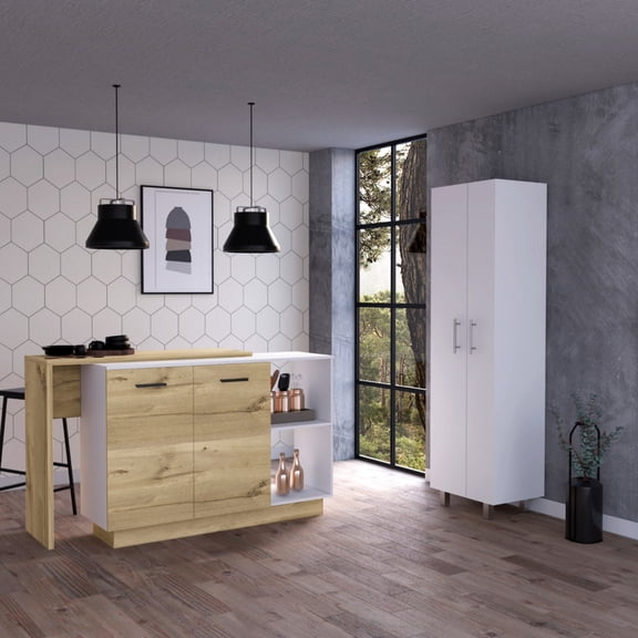 2-piece Kitchen Set with Two Top Surfaces - Good for Food Preparation and Serving
