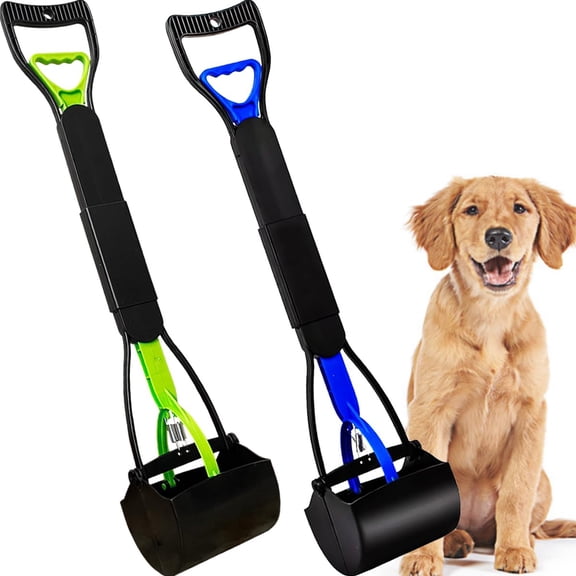 2-piece Ofpooper Scooper For Large Small Dogs Heavy Duty Long Handle Poop Scoop Yard Grass Gravel Dog Grabber With High Strength Material And Durable Spring