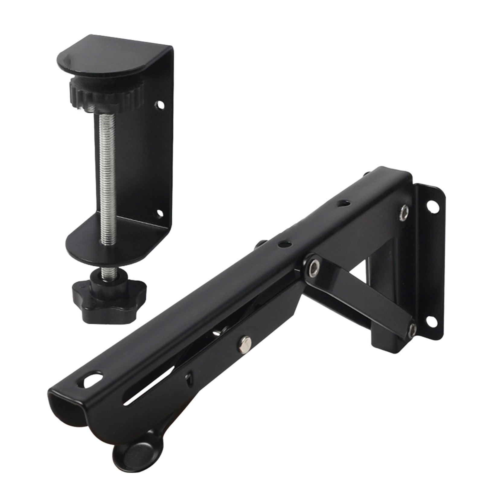 2-piece Sliding Desk Extension Plate Support Clipon Keyboard Tray Hand Rest