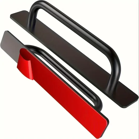 2-piece adhesive handle self-adhesive door handle, a modern aluminum alloy door handle suitable for drawers, sliding doors, sliding wall display windows, and wardrobes.