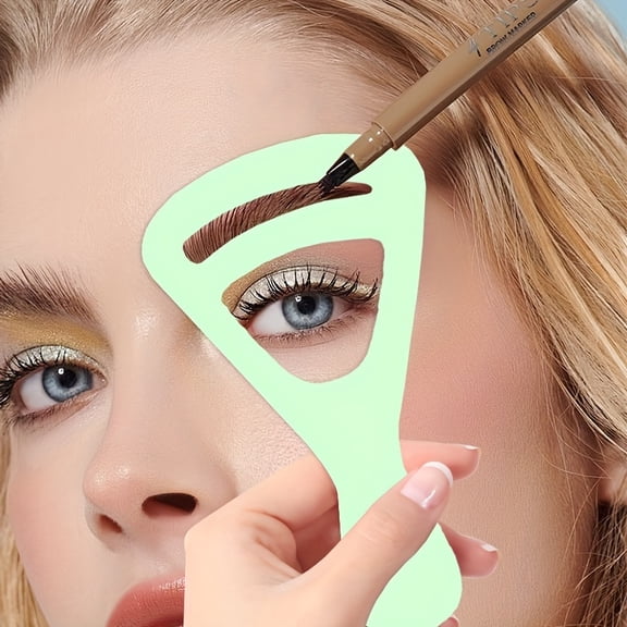 2-piece eyebrow shaping template - a reusable eyebrow drawing guide to create perfect natural curves,