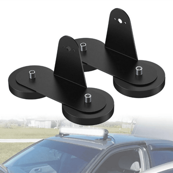 2-piece magnetic base LED strip mounting bracket (66mm)/ Strip Light Mount Off Road Spotlight Installation Kit For SUV Modifications