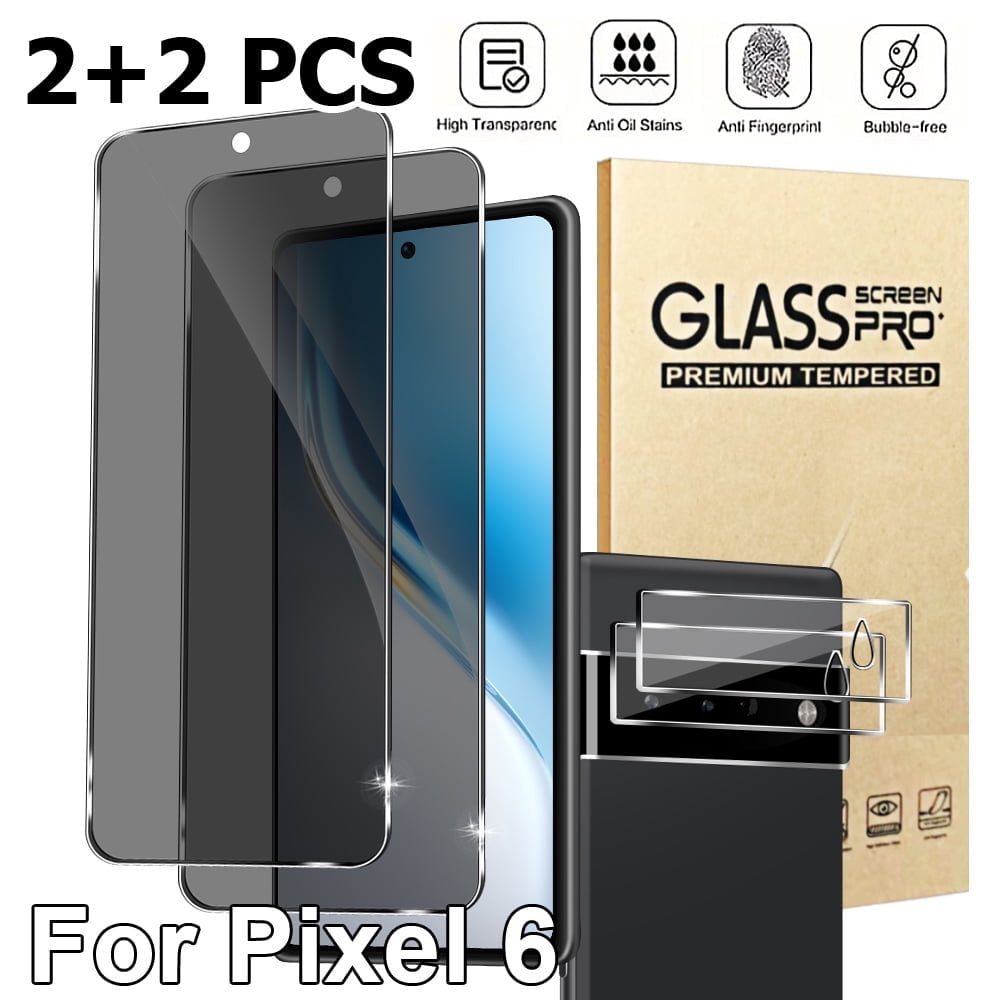 2 privacy tempered glass screen protectors+2 lens protectors, suitable ...