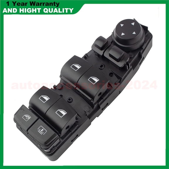 61319241956 Front left main power window switch for for BMW 535i 550i 530i 640i M6-
