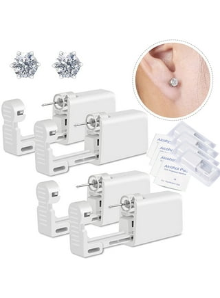 4 Pack Disposable Sterile Ear Piercing kit, self piercing earrings