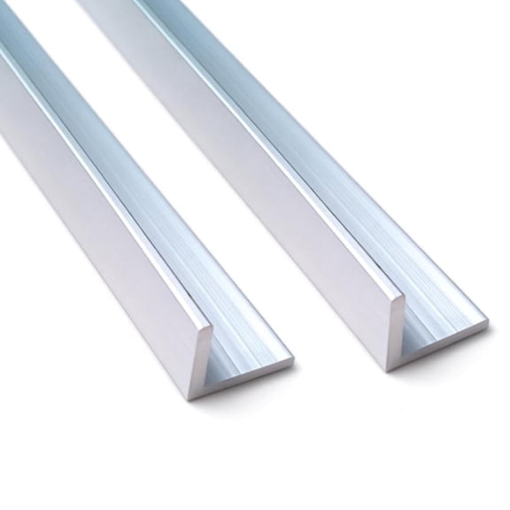 2-piece set 36-inch length aluminum angle, 1 inch 1 inch 1/8 inch 6063 aluminum angle, suitable for railing, window frames, roofs, corner guard angle iron materials (90 degree angle aluminum extrusio