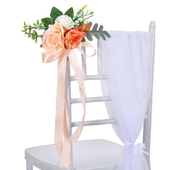 2-piece set of outdoor artificial flower chair back decoration flowers - forest style wedding celebration props