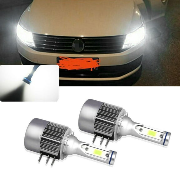 2-piece set of white H15 LED bulbs DRL and high beam headlights suitable for the 2012-2017 Volkswagen Tiguan-