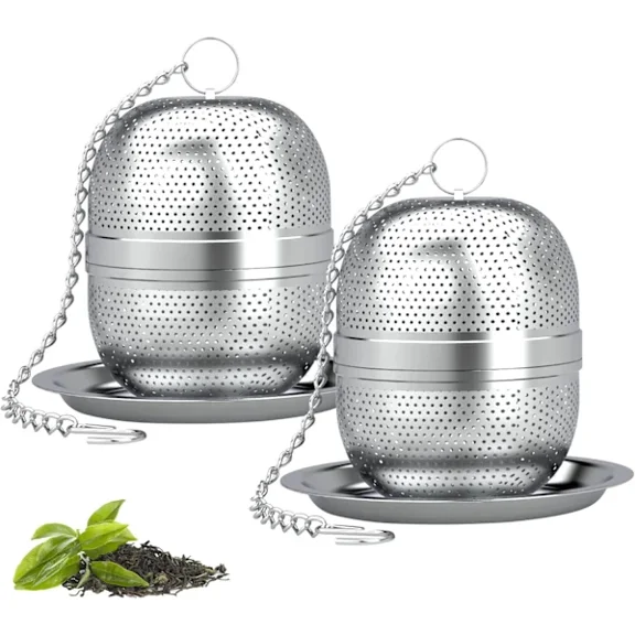 2-piece tea strainer set - tea strainer with saucer - small ball t