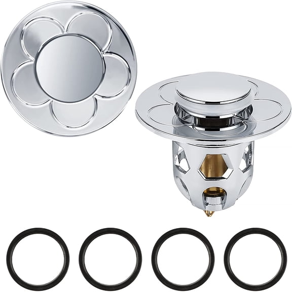 2-piece universal sink cover, pop-up anti clogging drainage pipe for bathtub kitchen sink, diameter 34-40mm