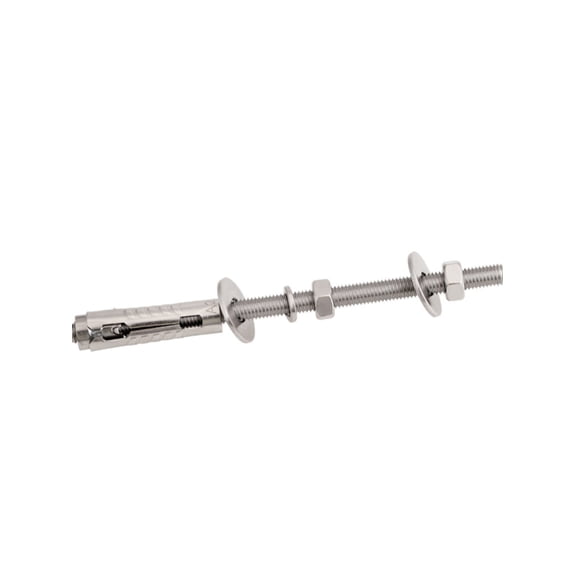 (2 pieces) 304 Stainless Steel Expansion Extended Set Bolt Combination 6X200mm (10mm punching.