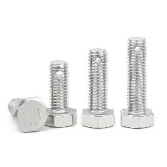 (2 pieces ) 304 Stainless Steel Outer Hexagon Shank Punching Bolts M16X100mm.