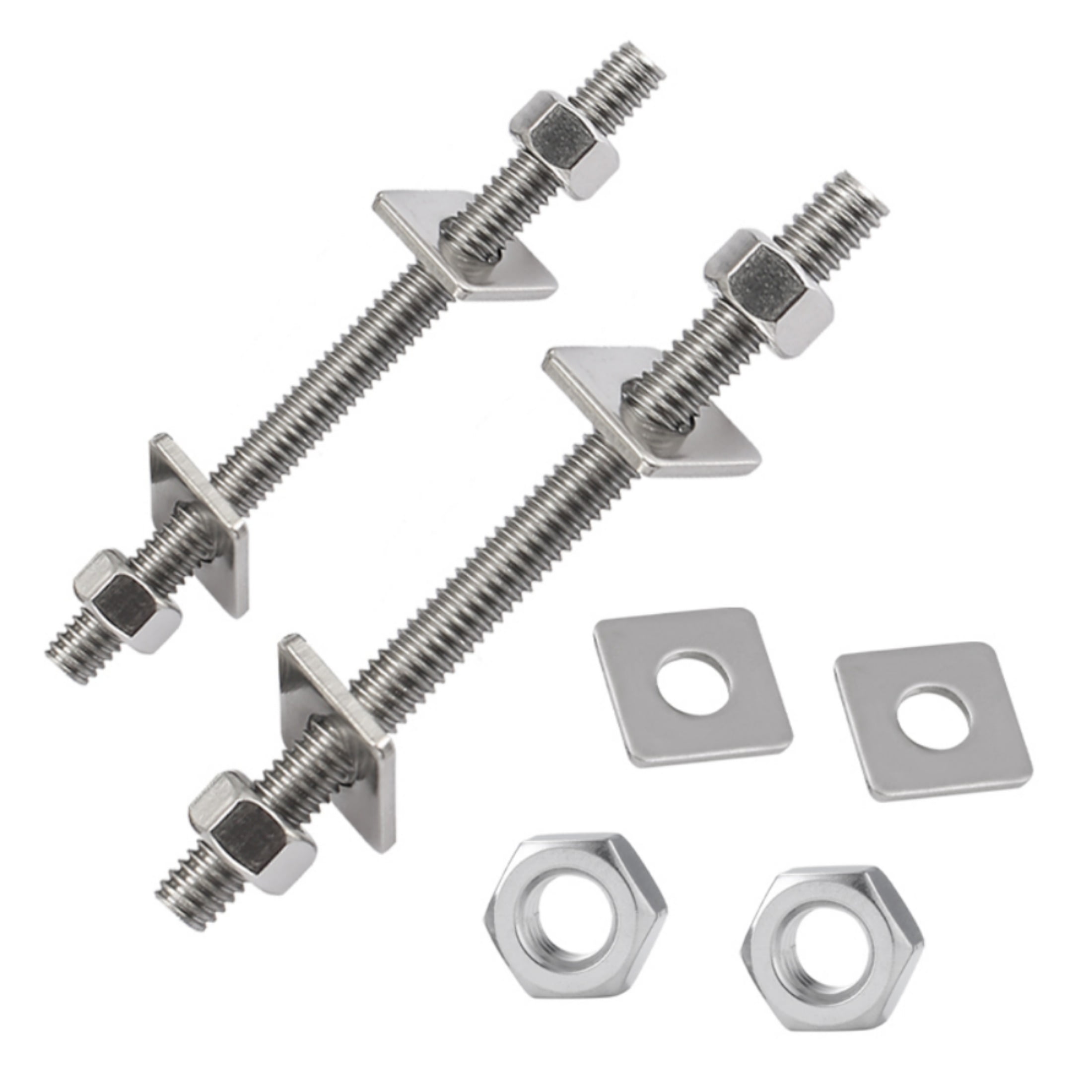 Skweawert M10 X 1.5mm X 400mm Fully Threaded Rod 304 Stainless Steel Long All Threaded Screw Bar Studs Right Hand Threads For Anchor Bolts Clamps Hangers (Pack Of 2