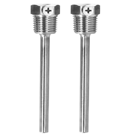 2 pieces 304 stainless steel immersion sleeve with locking screw, G1/2" thread