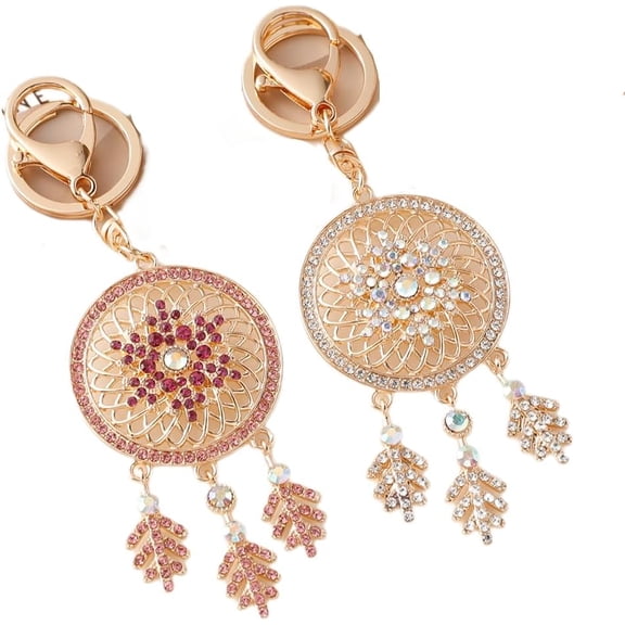 2 pieces Good Luck Keychain lucky charm Key Chains Car keyrings leather handbags Bring,Safty, Healthy,Success sister