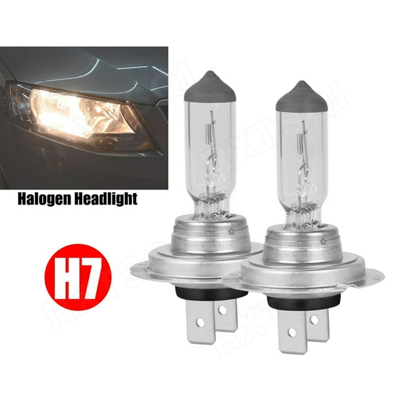 2 pieces H7 Headlight Bulb 12 V 55 W, Warm White Halogen Lamp 3400K (H7 BULBS)