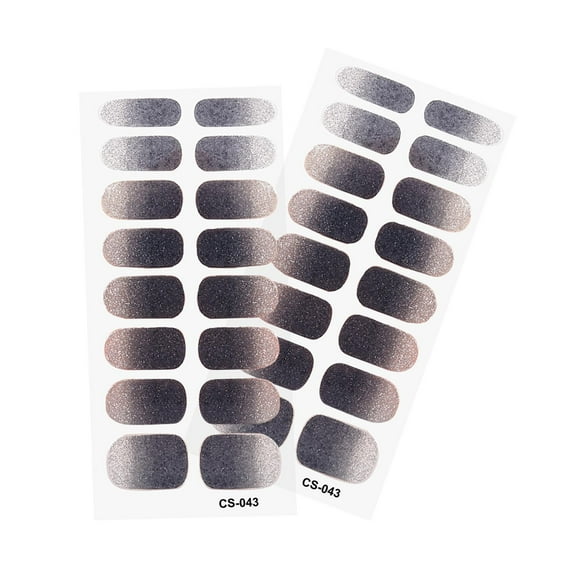 2 pieces Nail Stickers Manicure Glitter 8 Mixed Sizes Full Wraps Press on Nails Manicure Accessories Nail Decals for Home Nail Art Design Style C