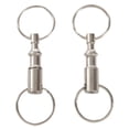 thumbnail image 1 of 2 pieces Removable Double Keychains Iron double detachable keychain Keychain Rotating Ring, 1 of 8