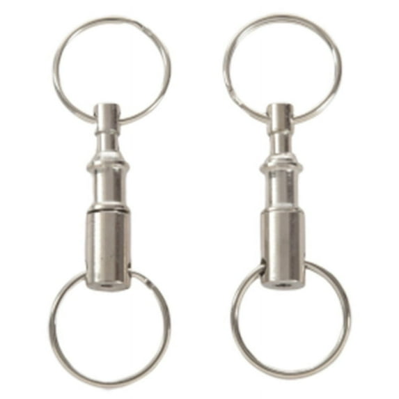 2 pieces Removable Double Keychains Iron double detachable keychain Keychain Rotating Ring