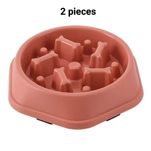 2 pieces,Slow feeding dog bowl for dogs and cats - interactive feeder