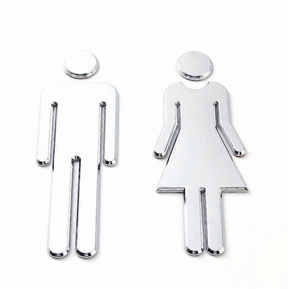 2 pieces Toilet Sign, Men and Women Signs Door Plate, Toilet Signs for Men and Women, Suitable for Toilets in HotelsBusinesses and Restaur