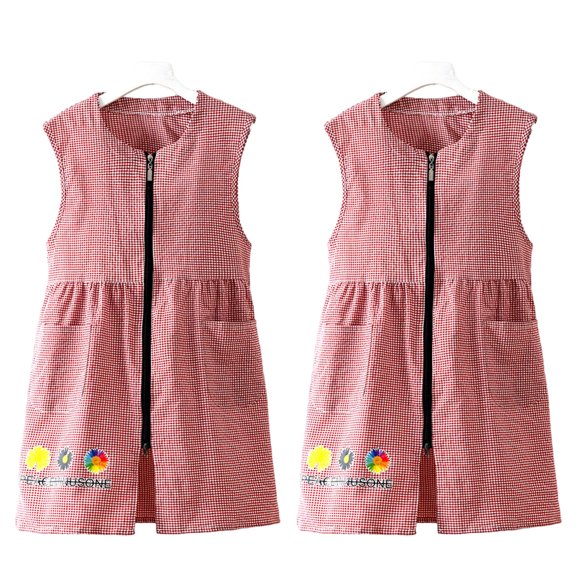 2 pieces of cotton apron, breathable waistcoat, household kitchen, new sleeveless waist overalls for adults