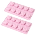 thumbnail image 1 of 2 pieces of silicone mold for puppy paws, food grade, suitable for chocolate, candy, pudding, jelly and dog snacks.pink, 1 of 4