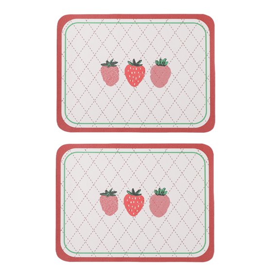 2 pieces of western-style mats, advanced kitchen mats, heat insulation mats, high-temperature and oil-proof plate mats. - style:style1