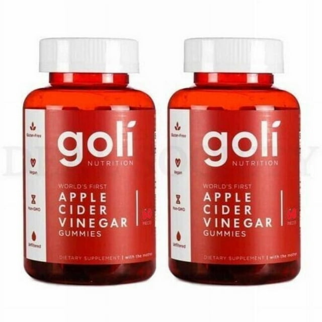 2 pk Goli Nutrition Apple Cider Vinegar Gummies, 120 Count 240 gummies
