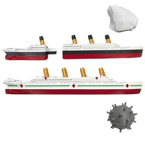 2 pk Split In Half Titanic & Britannic Bath Boat And Pool Toy,Break In Half RMS Titanic Toys For Kids, Historically Accurate Breakable Titanic Toy, Titanic Ship, Titanic Cake Topper, Titanic Figurine