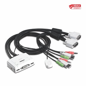 2-port TRENDnet TK TK-214i - KVM / audio switch - 2 x KVM / audio - 1 local user - desktop