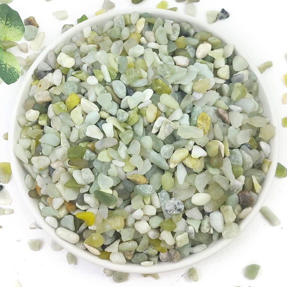 2-pound pack of succulent and cactus gravel, 1/5-inch natural decorative polished stone, river pebbles, suitable for vases, aquariums, glass containers and outdoor gardening.