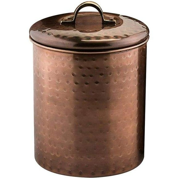 2 qt. Hammered Antique Copper Canister