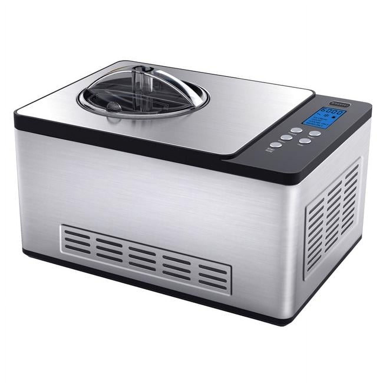 Stainless Steel 2 Quart Automatic Ice Cream and Yogurt Maker