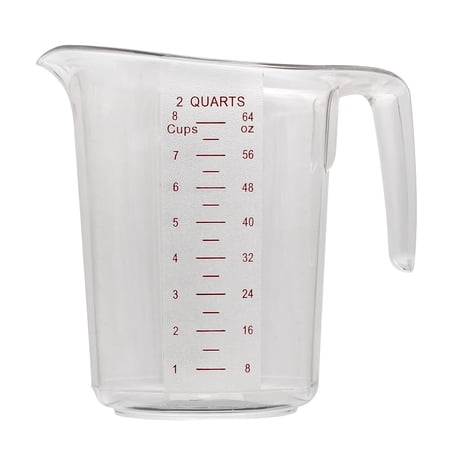 2 qt. Polycarbonate Clear Measuring Cup w/ Handle, Each