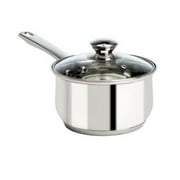 2 qt. Stainless Steel Saucepan with Glass Lid, Silver