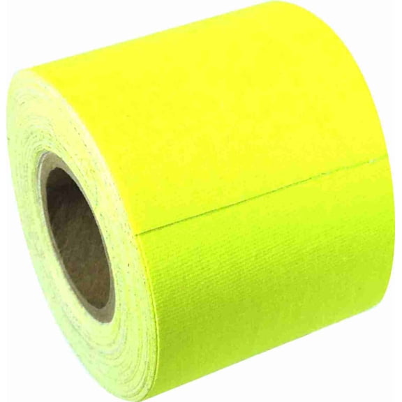 2" x 8 YARD MINI ROLL GAFFERS TAPE - FLORESCENT YELLOW - Single Rolls