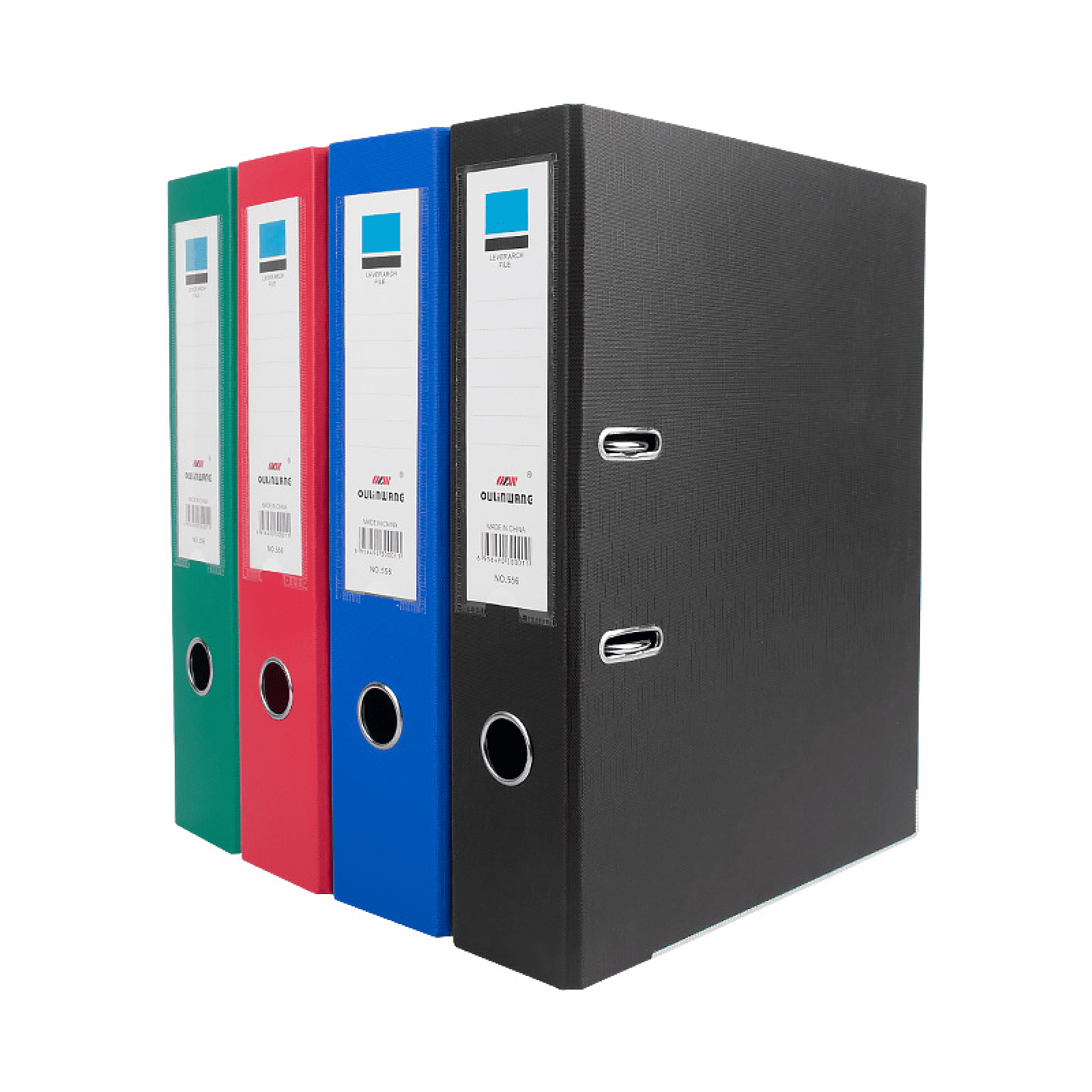 Raccoglitori 2 Anelli Ecologici - Pack Da 3, Capacità 520 Fogli, Dorso 7cm, Nero, Senza Plastica - Foto 2