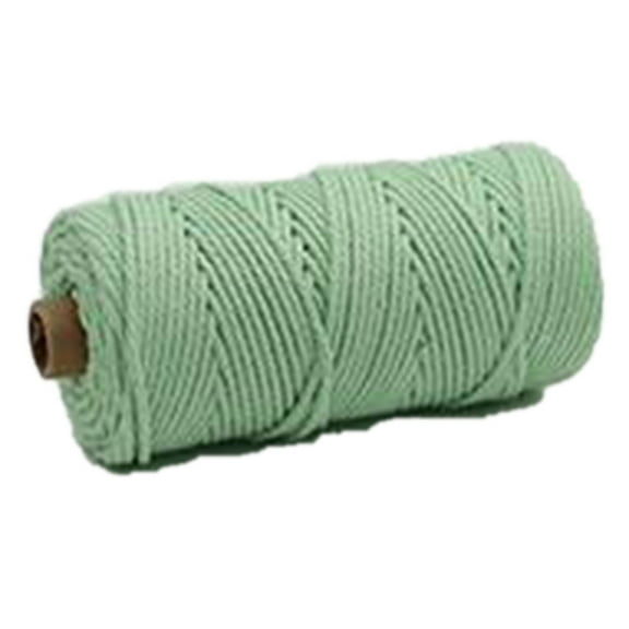 2 roll Cotton String Threads Macrame Cord Decorative String Threads for DIY Crafts Gift Wrapping and Jewelry Making Medium Aquamarine 3mm 109.36 Yards(100m)/Roll