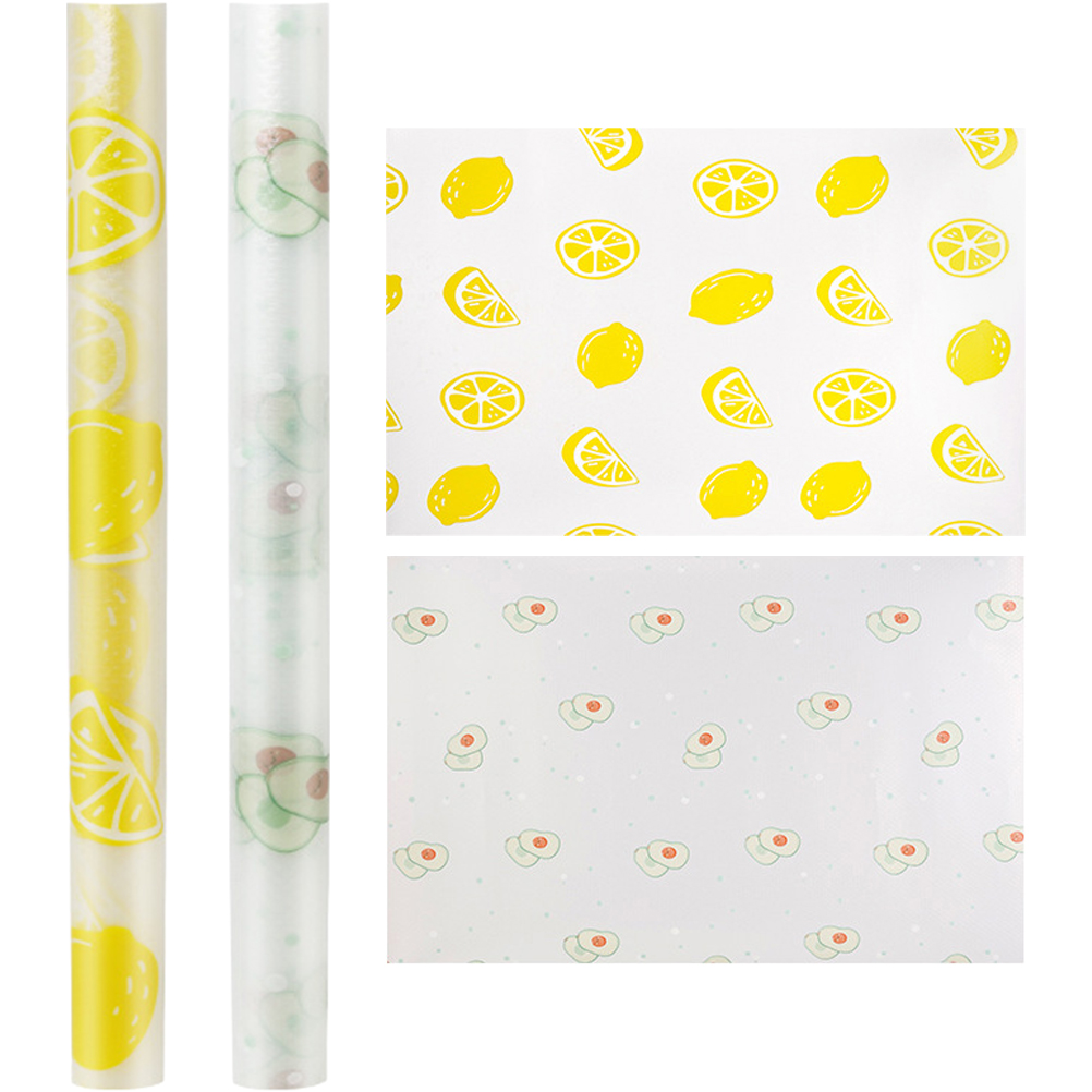 2 rolls of Refrigerator Mats Kitchen Liners Nonslip Drawer