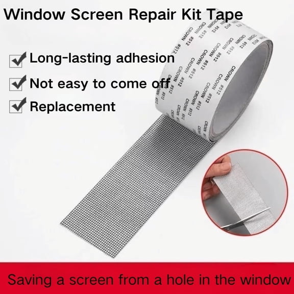 2 rolls of self-adhesive test window maintenance allowance, hole repair, screen patch, available in black and gray to prevent mosquitoes and insects from entering the room