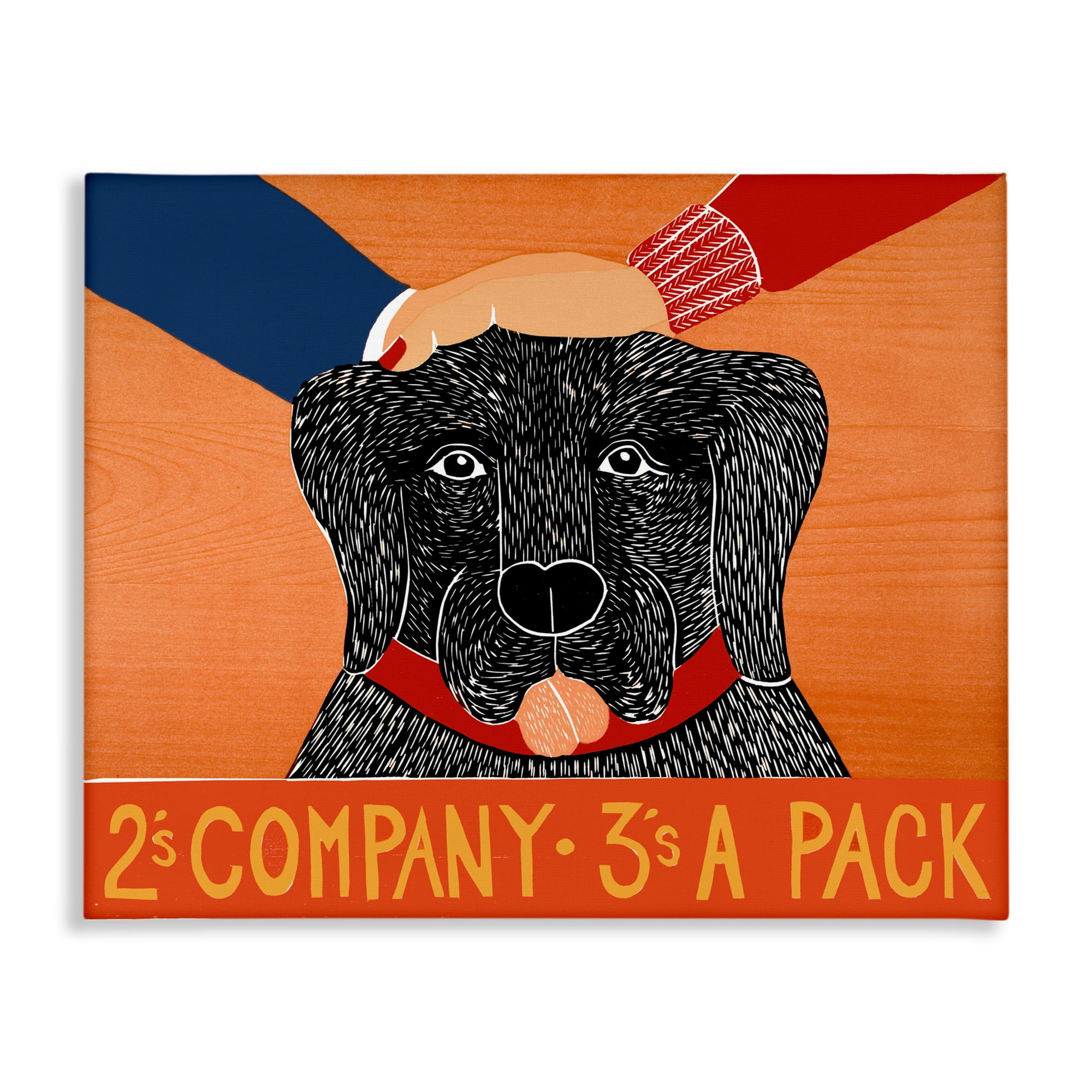 2's Company Dog Canvas Wall Art, design by Stephen Huneck