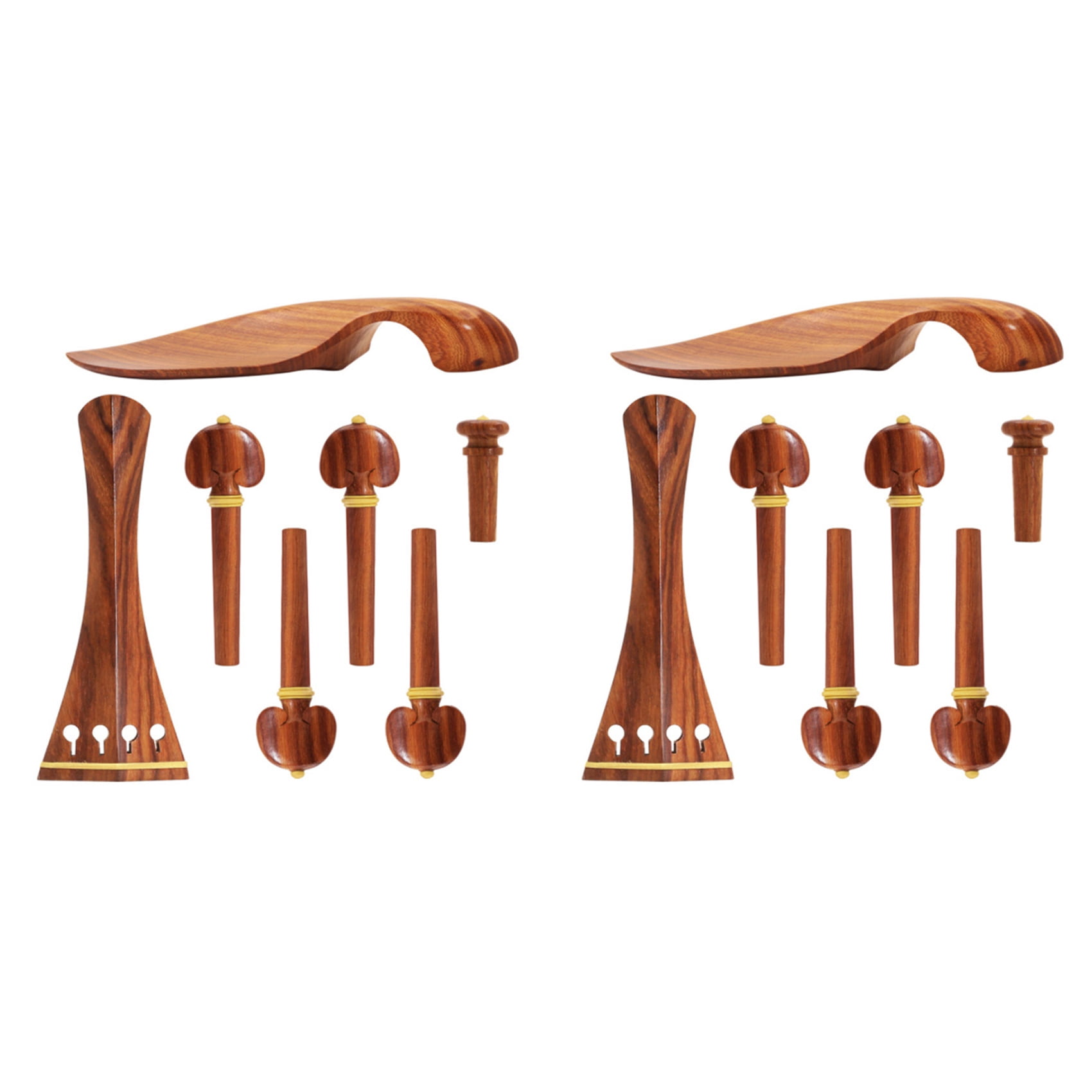 2 set 4/4 Violin Kit Full Size Violin Accessories Rosewood Violin Peg ...