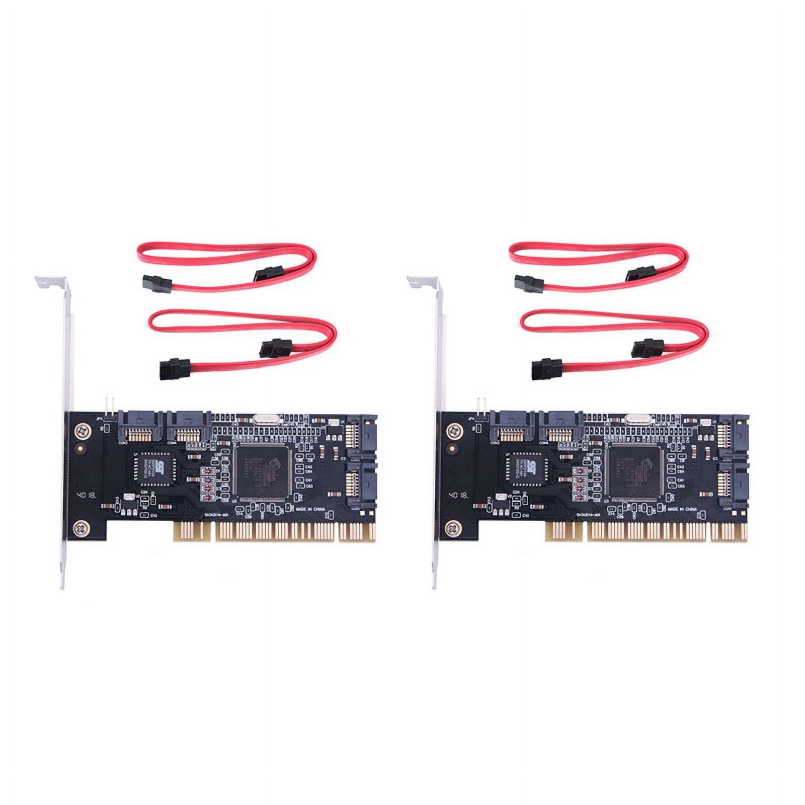 2 set 4 Ports PCI SATA Raid Controller Internal Expansion Card with Two