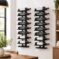 2-set 8 Tier Wall Mount Wine Rack (16 Tiers) Racks For Bottles Display ...