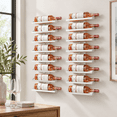 2-set 8 Tier Wall Mount Wine Rack (16 Tiers) Racks For Bottles Display ...