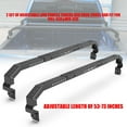 thumbnail image 1 of 2 PACK Adjustable Low Profile Trucks Bed Rack Cross Bar fit for Full-Size&Mid-Size, Adjustable length of 53-73 inches, Maximum load capacity of 600 lbs/pcs, Black, For Dodge Ram/Chevy/Ford/Toyota Tun, 1 of 12